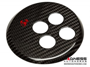 FIAT 500 Gear Panel in Carbon Fiber - Red Scorpion